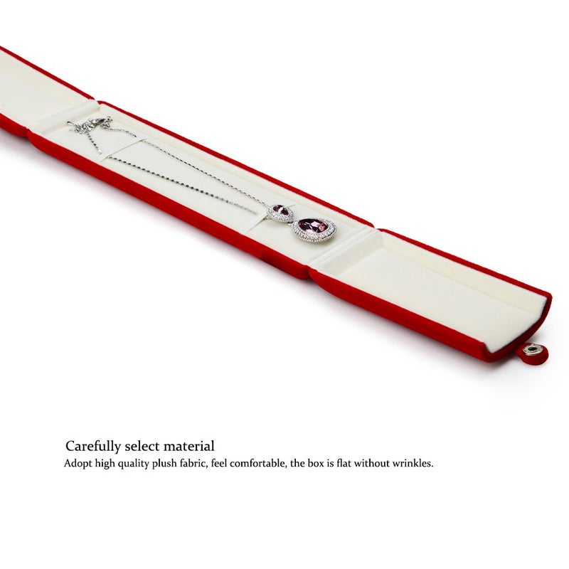 Oirlv Red Jewelry Gift Box Necklace/Long Chain Storage Boxes - Image 3